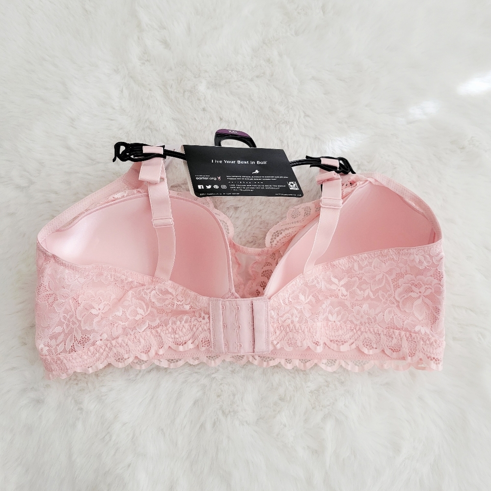 🩷BALI LACE WIRELESS CONVERTIBLE BRA SIZE 2X - Picture 8 of 9